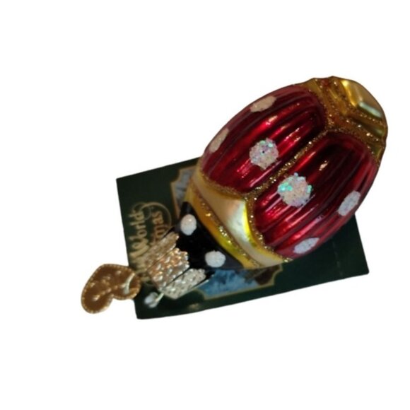 Old World Christmas 2018 Glass Lucky Ladybug Christmas Ornament (New) - Picture 2 of 6